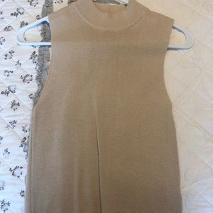 Mock neck cream crop top. Like new.